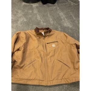 Carhartt Detroit Brown Men Jacket Canvas Duck Blanket Lined‎ Work 103828 5XL